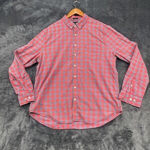 Lucky Brand Shirt Mens XL Slim Fit Plaid Long Sleeve Button Up Casual Preppy